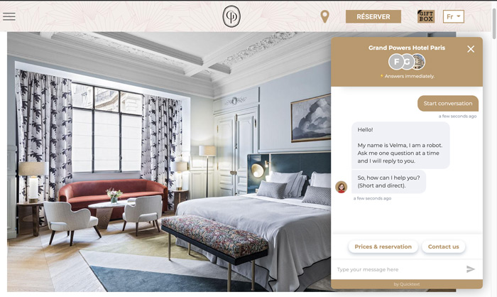 quicktext-misterbooking-experience-client-chatbot-hotel