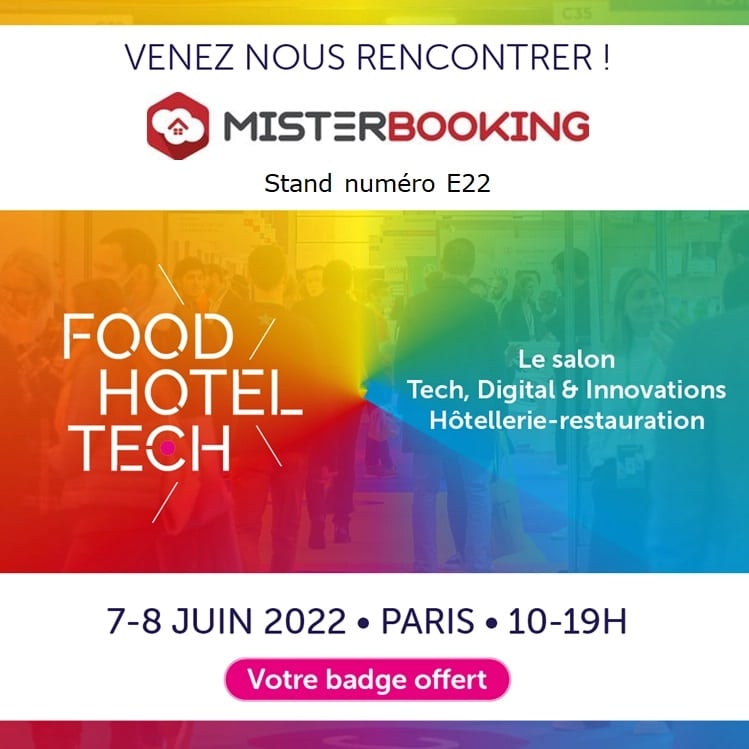 Misterbooking sera présent au stand E22 du FHT Paris les 7 & 8 juin 2022